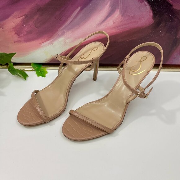 SAM EDELMAN Doran Strappy Sandal in Maple Croco Size 9.5 - Picture 10 of 10